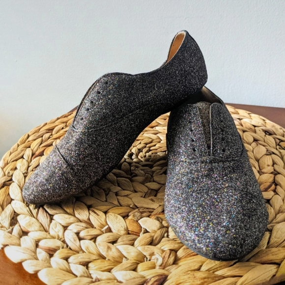 *NWOB* Glitter Sparkle Slip-on Oxfords Flat Shoes